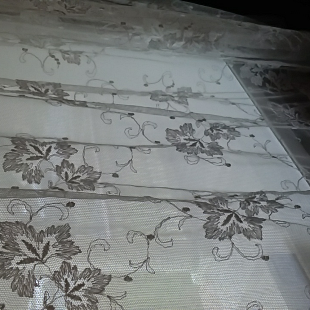 Gorgeous White Lace Netted Curtain.